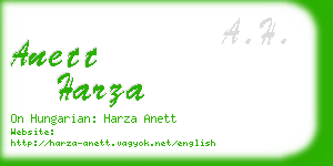 anett harza business card